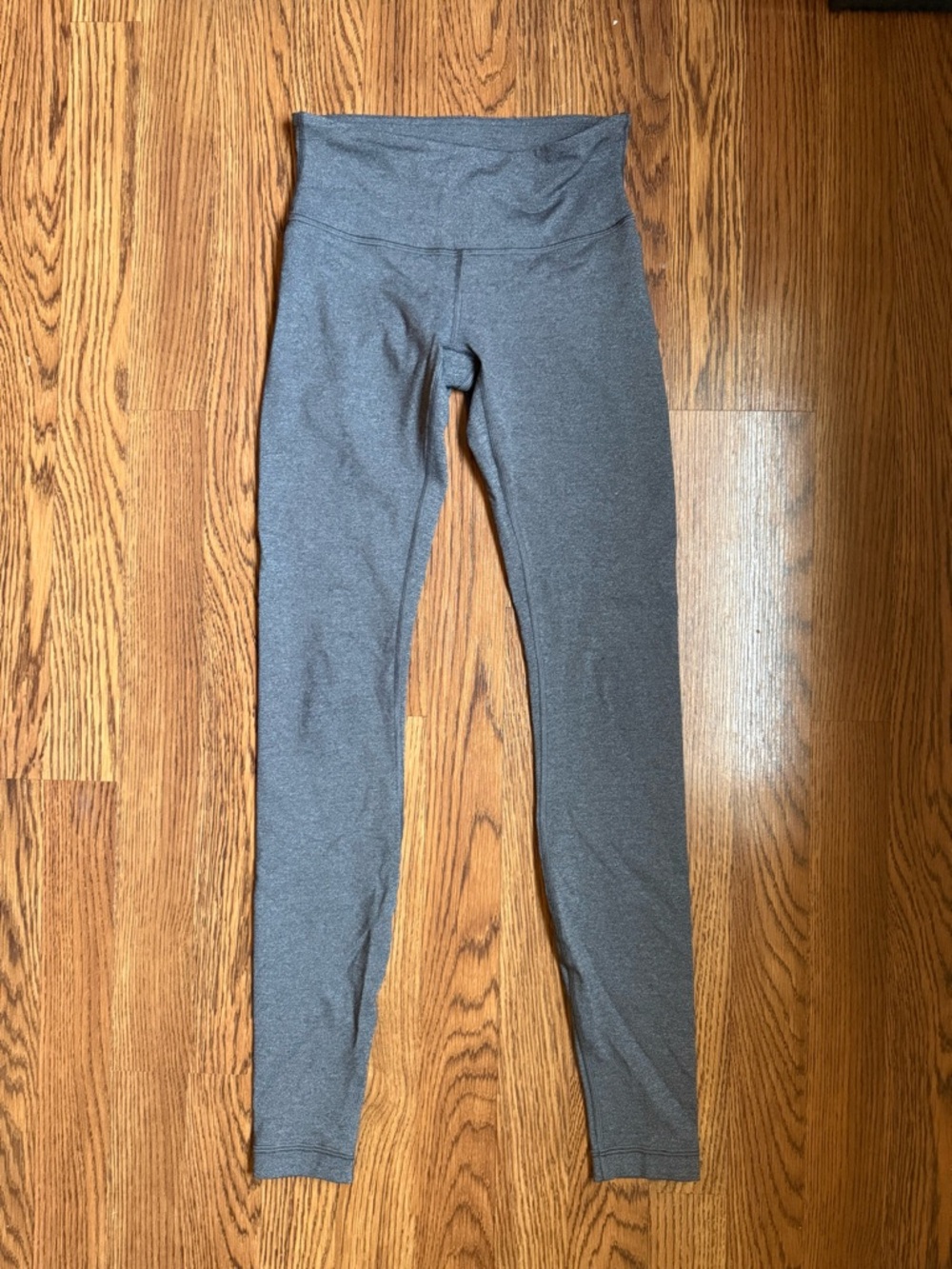 High-Waist LULULEMON Active Leggings - Gray
